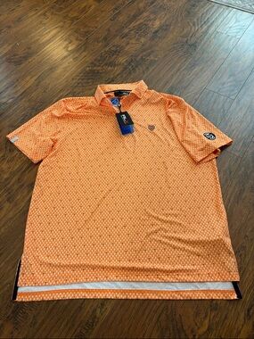 RLX Ralph Lauren Men's B&O Railroad Museum Golf Polo Shirt in Orange Size L NWTS